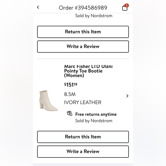 Marc Fisher Cream Heeled Boots Sleek Design - Picture 6 of 7